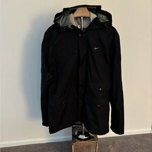 Nike Black Hooded Raincoat